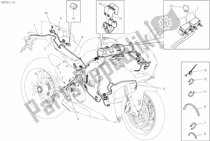 Todas las partes para Sistema Eléctrico Del Vehículo de Ducati Superbike Panigale V4 Speciale 1100 2019